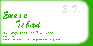 emese tibad business card